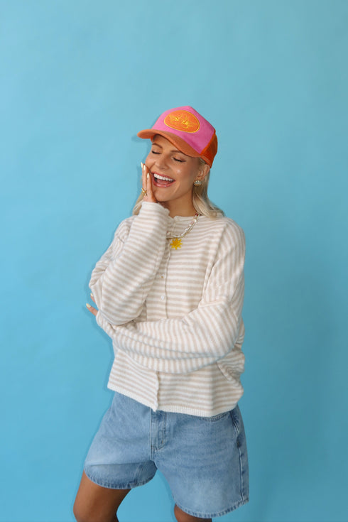 Coco Cutie Cardigan // Cream Stripe *PREORDER*